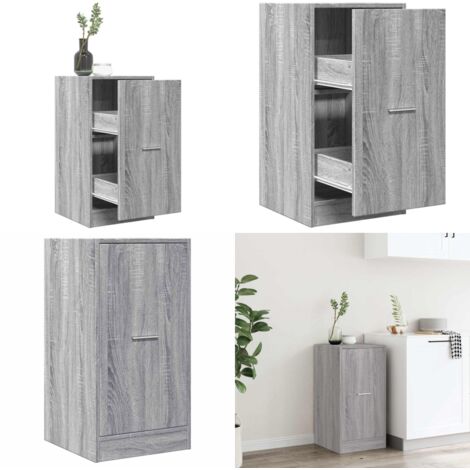 Armadietto da Farmacia Grigio Sonoma 40x41x77,5cm in Truciolato - Credenza da farmacia - Armadietto in truciolato