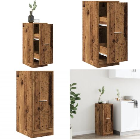 Armadietto da Farmacia Legno Vecchio 30x41x77,5cm in Truciolato - Credenza da farmacia - Armadietto in legno