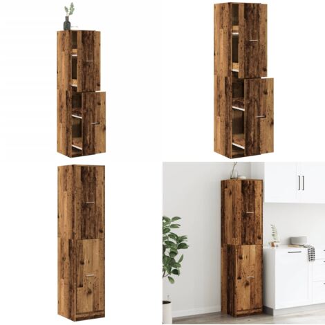 Armadietto da Farmacia Legno Vecchio 40x41x174,5 cm Truciolato - Credenza da farmacia - Mobile da farmacia