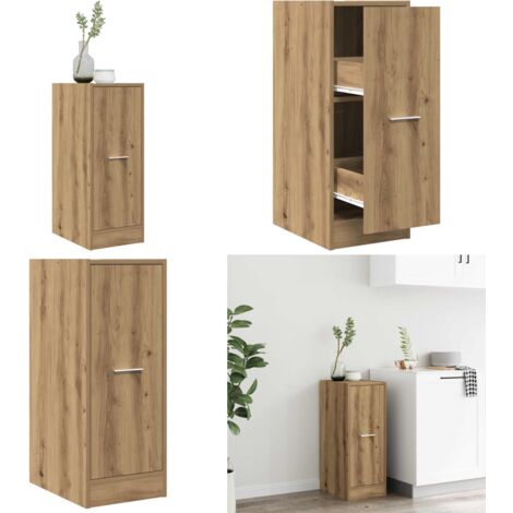 Armadietto da Farmacia Rovere 30x41x77,5 cm in Truciolato - Credenza da farmacia - Armadietto in truciolato