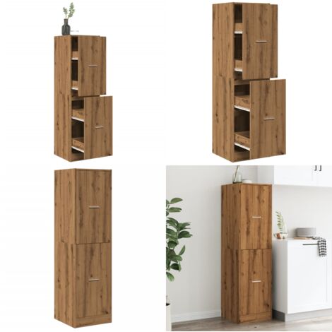 Armadietto da Farmacia Rovere 40x41x144,5 cm in Truciolato - Credenza da farmacia - Credenza in truciolato
