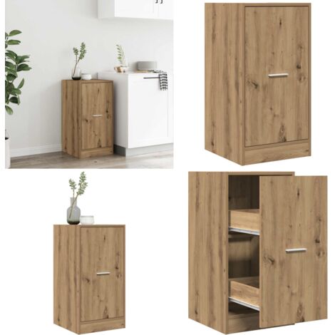 Armadietto da Farmacia Rovere 40x41x77,5 cm in Truciolato - Credenza da farmacia - Credenza in truciolato