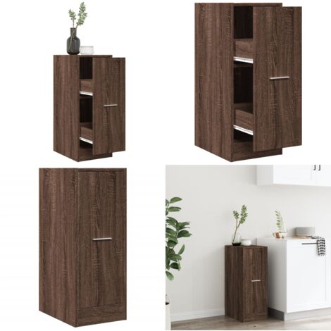 Armadietto da Farmacia Rovere Marrone 30x41x77,5 cm Truciolato - Credenza da farmacia - Armadietto in legno