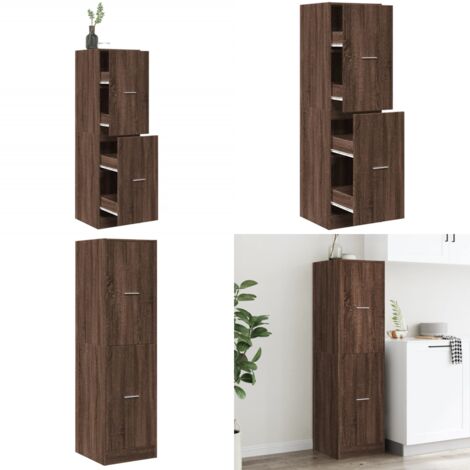 Armadietto da Farmacia Rovere Marrone 40x41x144,5 cm Truciolato - Credenza da farmacia - Credenza in truciolato