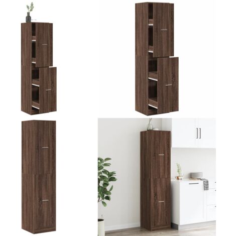 Armadietto da Farmacia Rovere Marrone 40x41x174,5 cm Truciolato - Credenza da farmacia - Credenza in truciolato