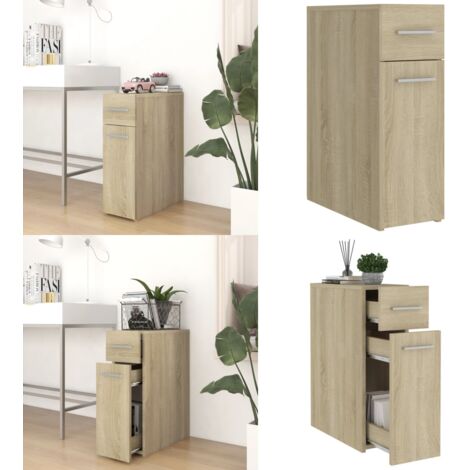 Armadietto da Farmacia Rovere Sonoma 20x45,5x60 cm Multistrato - Armadio da farmacia - Armadietto rovere