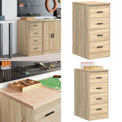 Armadietto da Garage Rovere Sonoma 40x51x85 cm - Armadio per attrezzi - Armadio per officina