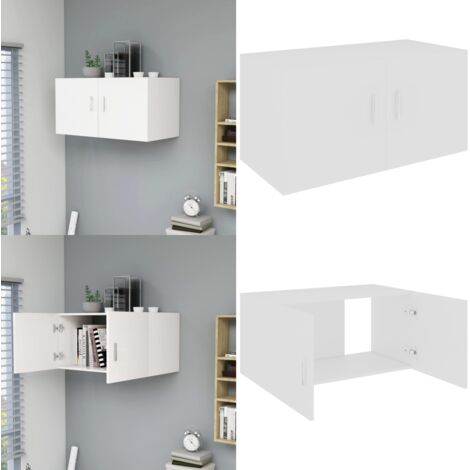 Armadietto da Parete Bianco 80x39x40 cm in Legno Multistrato - Armadio in legno - Armadio da parete