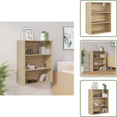 Armadietto da parete - vidaXL Armadietto Pensile a Parete Rovere Sonoma 69,5x32,5x90 cm - Armadietto in legno multistrato