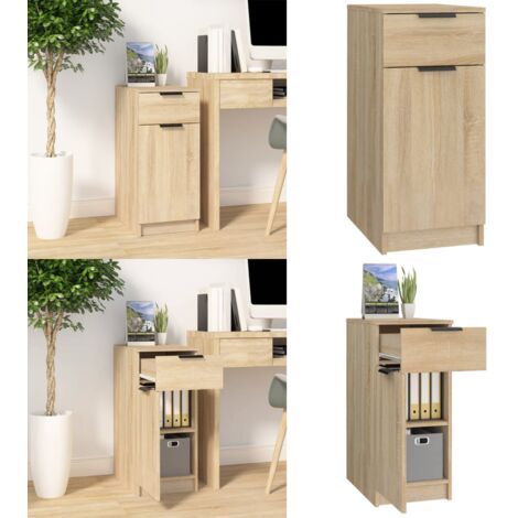 Armadietto da Scrivania Rovere Sonoma 33,5x50x75 cm Legno - Armadio da scrivania - Armadio in legno