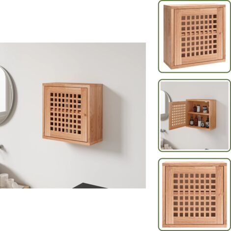 Armadietto decorativo - vidaXL Armadietto da Parete 42x18x42 cm in Legno Massello di Noce - Armadietto per oggetti