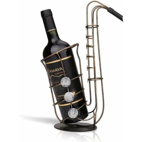 Armadietto del vino in metallo per sassofono, armadietto del vino in ferro, scultura, decorazione d'interni, artigianato