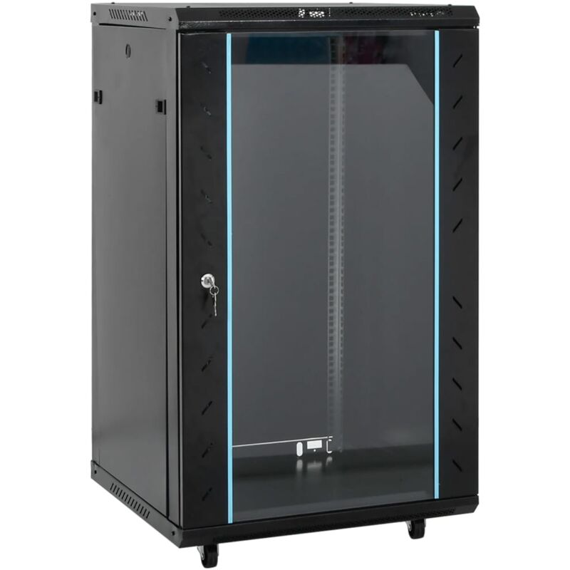 Vidaxl Armadietto Di Rete 18u 19' Ip20 Nero 60x60x100 Cm