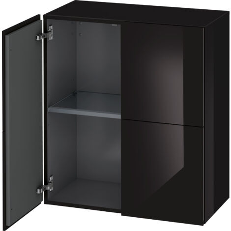 Armadietto Duravit L-CUBE 700x363x800mm nero lucido