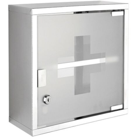 ARMADIETTO FARMACIA MAYDAY INOX CROMO METAFORM cm 27 x h. 28.5 x 12