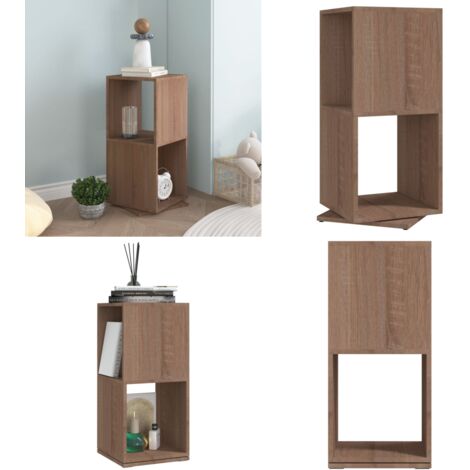 Armadietto Girevole Rovere Sonoma 34,5x34,5x75,5 cm Truciolato - Armadio con ruote - Armadio decorativo