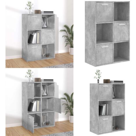 Armadietto Grigio Cemento 60x29,5x90 cm in Legno Multistrato - Armadio grigio cemento - Armadio per ufficio