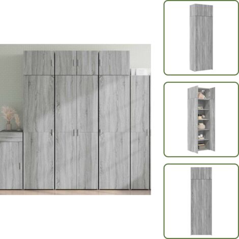 Armadietto grigio - vidaXL Armadietto Grigio Sonoma 70x42,5x225 cm in Truciolato - Armadietto per casa
