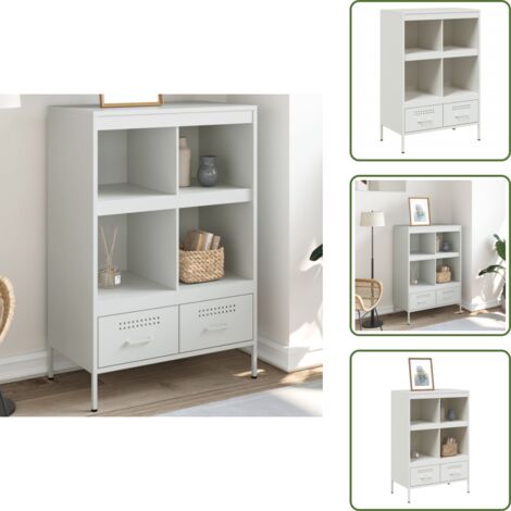 Armadietto in acciaio - vidaXL Credenza Bianca 68x39x101,5 cm in Acciaio - Credenza con piedini regolabili