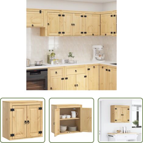 Armadietto in legno -  Armadietto SKI Marrone Miele 60 x 32 x 40 cm Pino massello