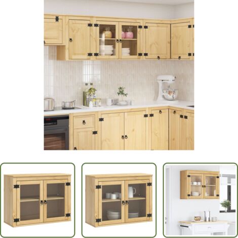 Armadietto in legno -  Armadietto SKI Marrone Miele 60 x 32 x 40 cm Pino massello
