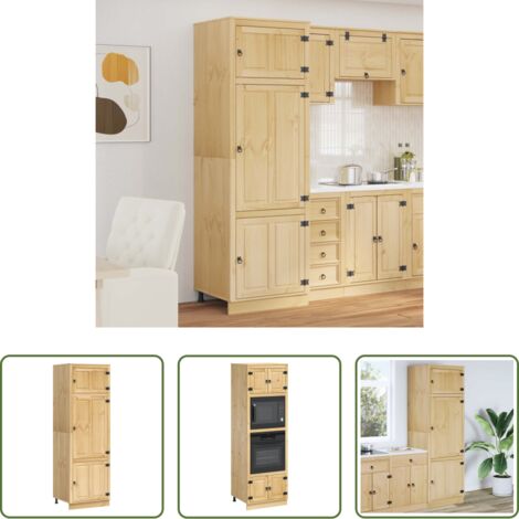 Armadietto in legno massello -  Armadietto SKI Marrone Miele 60 x 32 x 40 cm Pino massello