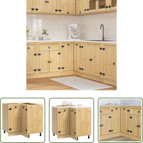 Armadietto in legno massello -  Armadietto SKI Marrone Miele 60 x 32 x 40 cm Pino massello