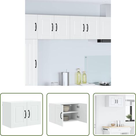 Armadietto in legno -  Mobile da cucina Bianco 60 x 31 x 40 cm Legno multistrato