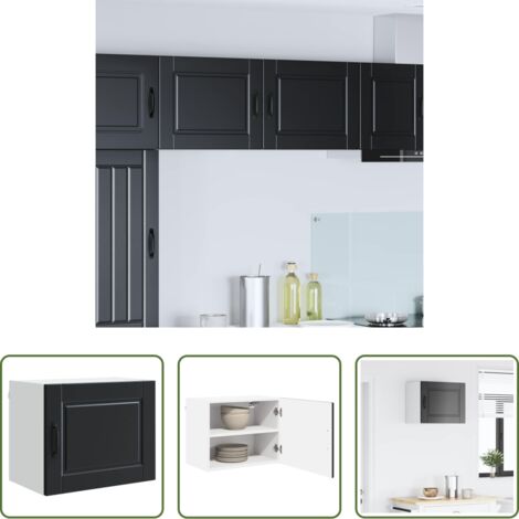 Armadietto in legno -  Mobile da cucina Nero 50 x 31 x 40 cm Legno multistrato