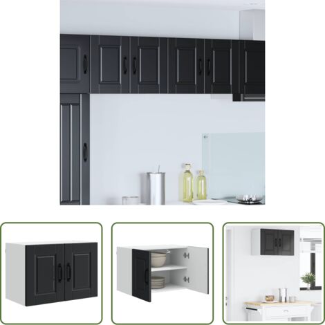 Armadietto in legno -  Mobile da cucina Nero 60 x 31 x 40 cm Legno multistrato