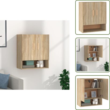 Armadietto in legno multistrato - vidaXL Armadietto a Muro Rovere Sonoma 60x31x70 cm Legno Multistrato - Armadietto in legno sonoma