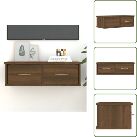 Armadietto in legno multistrato - vidaXL Armadietto Parete Rovere Marrone 60x26x18,5cm Legno Multistrato -