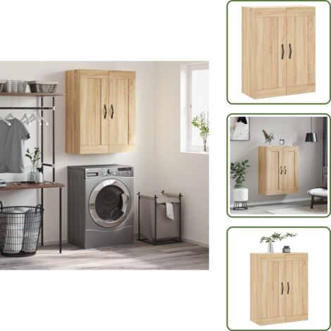 Armadietto in legno multistrato - vidaXL Mobile a Parete Rovere Sonoma 69,5x34x90 cm Legno Multistrato - Armadietto in alluminio
