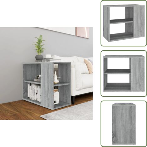 Armadietto in legno multistrato - vidaXL Mobiletto Laterale Grigio Sonoma 60x30x50 cm Legno Multistrato - Mobiletto grigio sonoma
