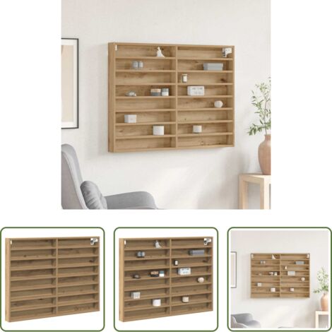 Armadietto in legno -  Vetrina Rovere artigianale 100 x 8,5 x 75 cm Legno multistrato