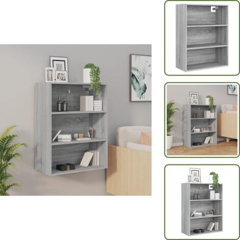 Armadietto in legno - vidaXL Armadietto Pensile a Parete Grigio Sonoma 69,5x32,5x90 cm - Armadietto grigio