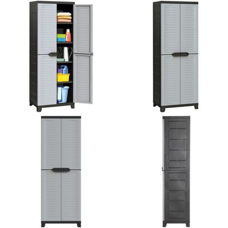 Armadietto in Plastica 65x45x181 cm - Organizzatore casa - Armadietto per garage