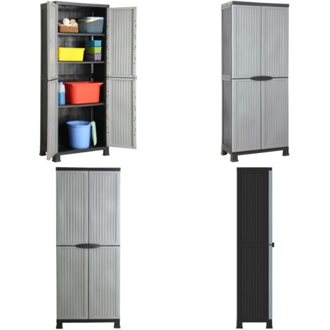 Armadietto in Plastica 68x39x171,5 cm - Organizzatore casa - Armadietto per garage