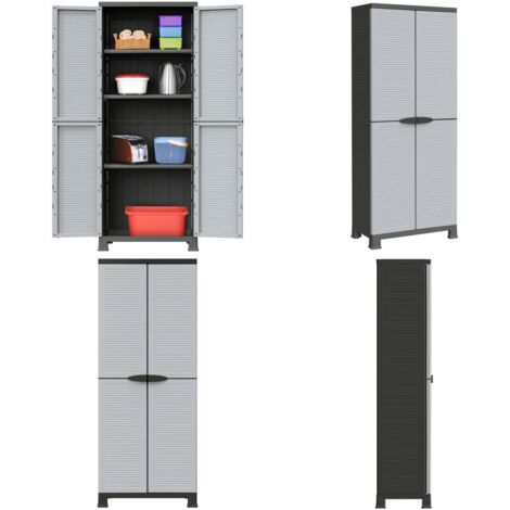 Armadietto in Plastica 68x39x171,5 cm - Organizzatore casa - Armadietto per garage