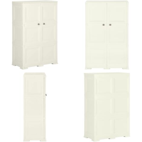 Armadietto in Plastica 79x43x125 cm Effetto Legno Vaniglia - Armadietto casa - Armadietto ufficio