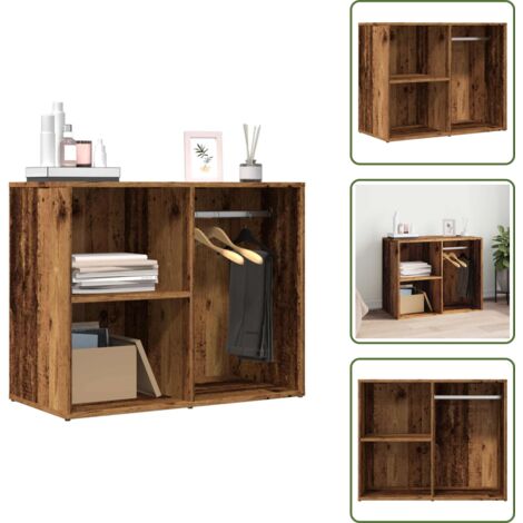 Armadietto in truciolato - vidaXL Armadietto per Cosmetici Legno Antico 80x40x65 cm in Truciolato - Armadietto per bellezza