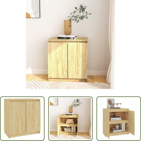 Armadietto laterale -  Armadietto 60x36x65 cm in Legno Massello di Pino