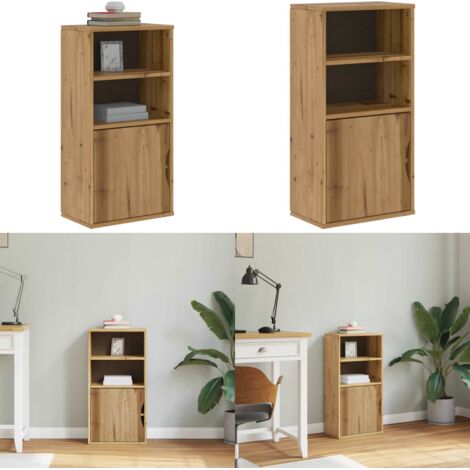 Armadietto Laterale ODDA 40x24x79 cm in Legno Massello di Pino - Armadietto laterale - Armadietto in pino