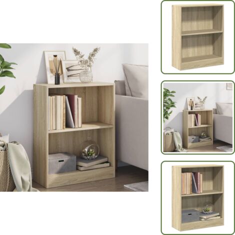 Armadietto laterale - vidaXL Libreria Rovere Sonoma 60x24x76 cm in Legno Multistrato - Stoccaggio interno