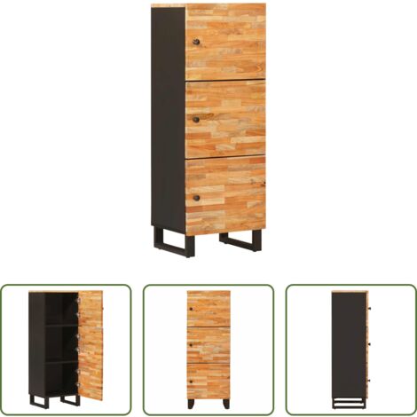 Armadietto marrone -  Alto Mobile da Stoccaggio con porta Marrone 40 x 33 x 110 cm