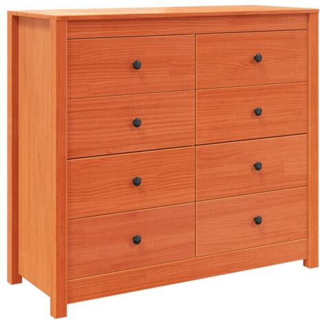 Armadietto Marrone Cera 100x40x90 cm in Legno Massello di Pino vidaXL