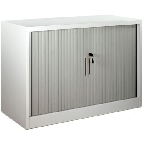Armadietto metallico 2 ante scorrevoli con ripiano interno 72x100