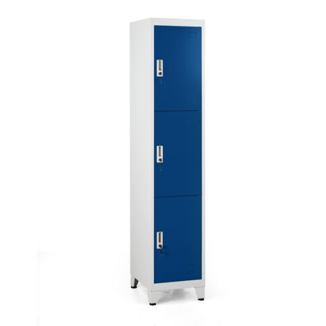 Armadietto metallico 3 ante blu