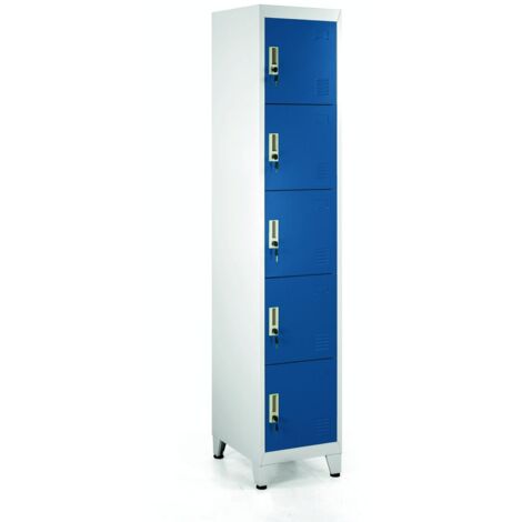 Armadietto metallico 5 ante blu