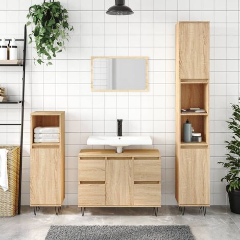 Mobili bagno - Arredo bagno - Mobile Tirreno rovere con piedi